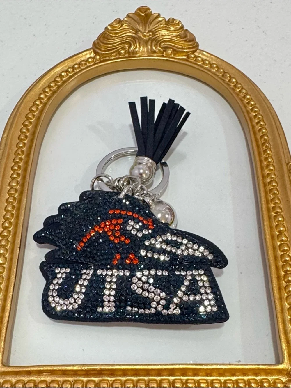 New UTSA Crystal USA Keychain with Tassel